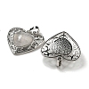 Natural Quartz Crystal Rock Crystal Peach Love Heart Pendants G-G158-01K-2