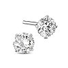 SHEGRACE Rhodium Plated 925 Sterling Silver Four Pronged Ear Studs JE420A-01-1