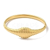 304 Stainless Steel Grooved Hinged Bangles for Women BJEW-I315-16G-2