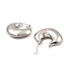 Non-Tarnish 304 Stainless Steel Hoop Earrings for Women EJEW-G358-07P-2