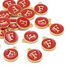 Golden Plated Alloy Enamel Charms X-ENAM-S118-03F-4