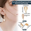30Pcs Brass Stud Earring Findings KK-BBC0005-04-2