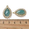 Natural Amazonite Faceted Teardrop Pendants G-I375-01G-12-3