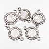 Tibetan Style Link Cabochon Bezel Settings LS-TIBEP-0578-S-FF-2