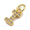 Initial Letter Brass with Cubic Zirconia Charms KK-Q814-26I-G-2
