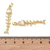 Brass Micro Pave Clear Cubic Zirconia Pendants CU-CBA280C-01G-01-3