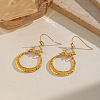 304 Stainless Steel Opalite Dangle Earrings for Women QI1962-3