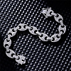 Hip-hop Alloy Micro Pave Cubic Zirconia Link Chain Bracelets for Women KD4183-2-2