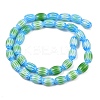 Handmade Millefiori Glass Oval Bead Strands LK-Z001-01B-03-2