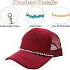 Synthetic Turquoise Chip & Brass Baseball Cap Chain AJEW-GO00030-5