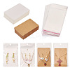 100Pcs 2 Colors Rectangle Paper One Pair Earring Display Cards with Hanging Hole CDIS-TA0001-41-2