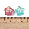 UV Platig Transparent Resin Enamel Beads RESI-L047-20-3