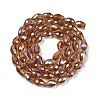 Transparent Electroplate Glass Beads Strands EGLA-N013-T4mm-B16-2
