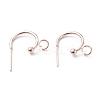 304 Stainless Steel Half Hoop Earrings STAS-Z028-B02-RG-1