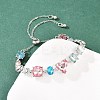 Alloy Rhinestone Slider Bracelets BJEW-A156-04P-2
