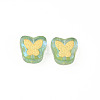 Electroplate Transparent Handmade Lampwork Beads LAMP-Q032-04B-2