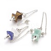 Natural Gemstone Dowsing Pendulums KK-F756-09-1