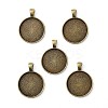 Tibetan Style Alloy Pendant Cabochon Settings LS-TIBEP-Q045-048AB-NR-1
