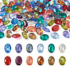 Cheriswelry 120Pcs 12 Colors Transparent Pointed Back Resin Rhinestone Cabochons KY-CW0001-01-2