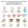 PVC Plastic with Resin Cabochons KY-CJ0001-55-2