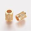 Brass Micro Pave Cubic Zirconia Beads ZIRC-K063-05G-1