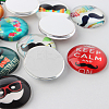 Moustache Printed Glass Cabochons GGLA-A002-25mm-VV-3