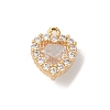 Brass Micro Pave Clear Cubic Zirconia Pendants X1-KK-M294-11G-1