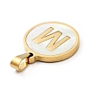 PVD Vacuum Plating 304 Stainless Steel with White Shell Pendants STAS-G268-01M-G-3