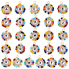 26Pcs 26 Styles Acrylic & Glass Seed Beaded Pendants PALLOY-GO00034-1