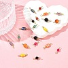 20Pcs 10 Colors Dyed Natural Agate Faceted Connector Charms KK-FS0001-92-8