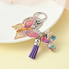 Resin Letter & Acrylic Butterfly Charms Keychain KEYC-YW00001-06-1