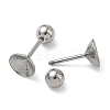 304 Stainless Steel Stud Earring Findings STAS-U056-04C-P-2