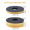 4 Rolls 2 Styles EPDM Rubber Self-adhesive Foam Seal FIND-GA0001-97-2