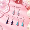 3 Pairs 3 Styles Natural Lapis Lazuli & Aquamarine & White Jade EJEW-JE06133-2
