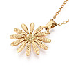 304 Stainless Steel Pendant Necklaces NJEW-T018-25G-5