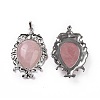Natural Rose Quartz Big Pendants G-P496-01P-19-2