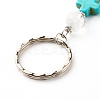 Natural Quartz Crystal Beads and Synthetic Turquoise beads Keychain KEYC-JKC00267-05-4