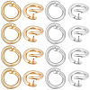 30Pcs 2 Colors Brass Snap Clasps KK-BBC0021-51-1