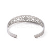 Non-Tarnish 304 Stainless Steel Cuff Bangles BJEW-M234-02P-3