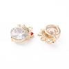 Brass Micro Pave Cubic Zirconia Charms KK-N231-130-NF-2