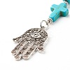 Synthetic Turquoise beads Keychain KEYC-JKC00267-02-3