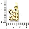 Brass Micro Pave Clear Cubic Zirconia Pendants KK-M279-01G-K-3