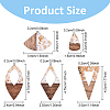 10Pcs 5 Styles Wood and Resin Pendants FIND-YW0008-21-3