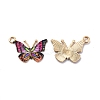 Light Gold Alloy Enamel Pendants ENAM-G210-02LG-03-1