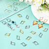 40Pcs 2 Colors 304 Stainless Steel Hoop Earring Findings STAS-SC0010-44-3