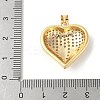 Brass Micro Pave Clear Cubic Zirconia Pendants ZIRC-I071-03G-01-3