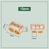 12Pcs Brass Pave Clear Cubic Zirconia Connector Charms KK-GO0001-32-2