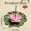 Lotus Leaf & Lotus Flower Porcelain Incense Burners DJEW-CN0001-38B-2