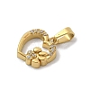 Ion Plating(IP) 304 Stainless Steel Micro Pave Cubic Zirconia Pendants STAS-Z107-04G-09-2