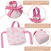 Heart Print Cloth Jewelry Drawstring Gift Bags ABAG-WH20015-11-5